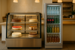 Vergleich Kuehlvitrine vs Glasturkuehlschrank