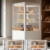 Upstreman Kühlvitrine 58L, Vitrine für Kühlschränke, Kühltheke 2-10°C, LED-Beleuchtung, 2 Verstellbare Ablagen, für Café Bäckerei, Tortenvitrine, CD58-Weiß - 3